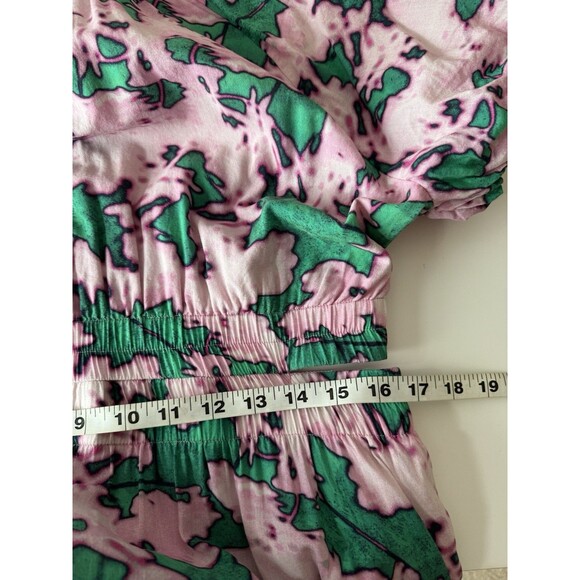 Chelsea 28 Womens XL Dress Pink Green Organic Cotton Resort Summer Casual Travel - Picture 8 of 11